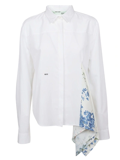 Shop Off-white Scarf Detail Shirt In White Black