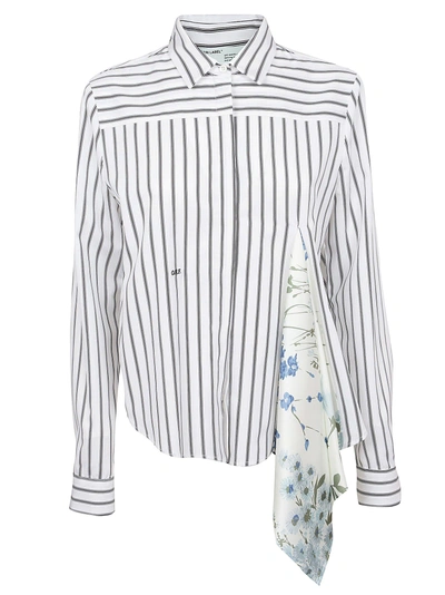 Shop Off-white Scarf Detail Shirt In Stripe