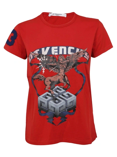 Shop Givenchy Printed T-shirt In Rosso