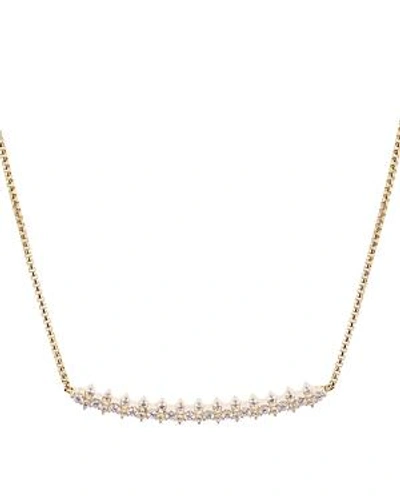 Shop Nadri Aura Pave Curve Necklace, 16 In Gold