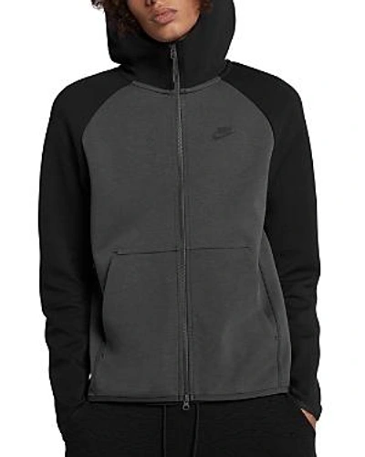 Nike Tech Fleece Color-block Hoodie In Anthracite/black/black | ModeSens