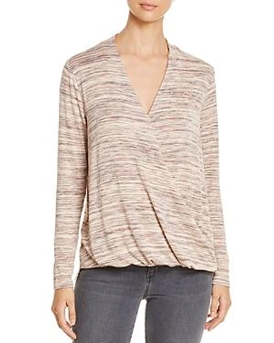 Shop Cupio Crossover-v Top In Pink Marled