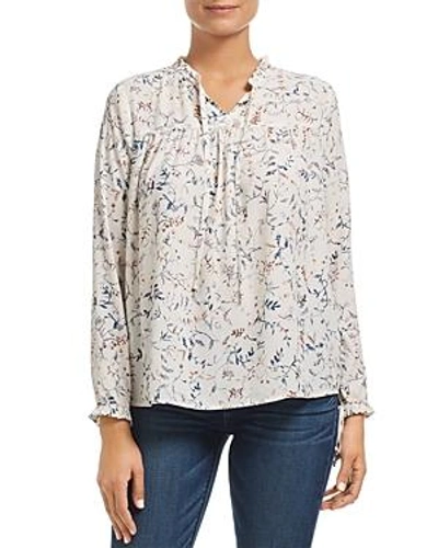 Shop Finn & Grace Floral Ruffle-trimmed Top - 100% Exclusive In Ivory Floral