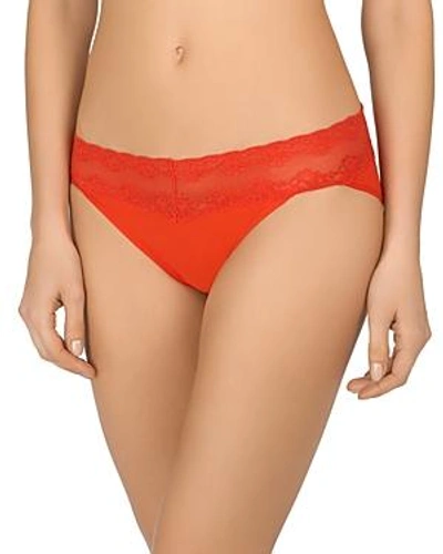 Shop Natori Bliss Perfection V-kini In Cherry Red