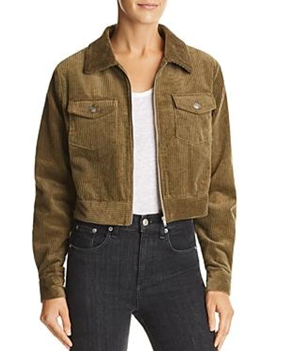 Shop Lost And Wander Lost + Wander Cropped Corduroy Jacket In Olive