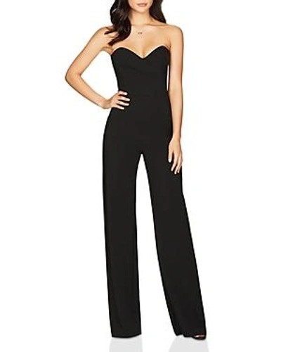 Shop Nookie Bisous Strapless Sweetheart Jumpsuit In Black