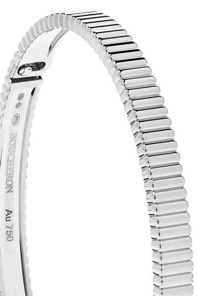 Shop Boucheron Quatre Grosgrain 18-karat White Gold Bracelet