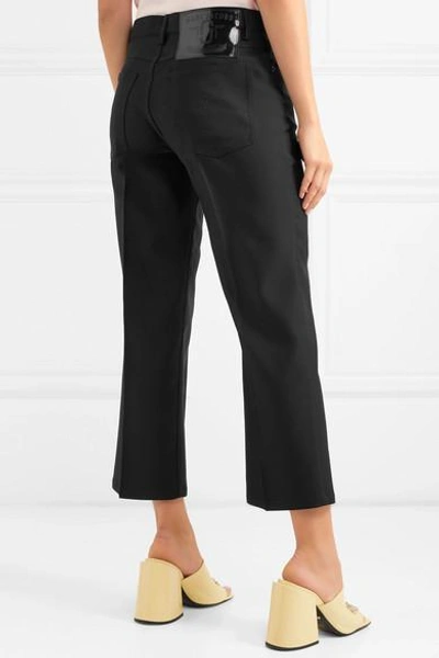 Shop Marc Jacobs Cropped Twill Straight-leg Pants In Black