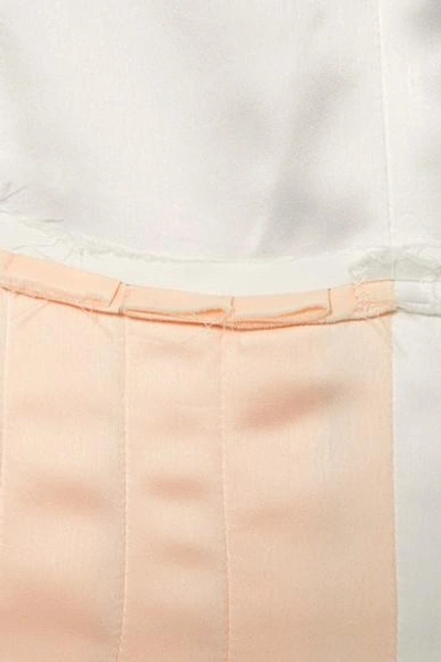 Shop Rejina Pyo Steffy Color-block Satin Maxi Dress In Blush