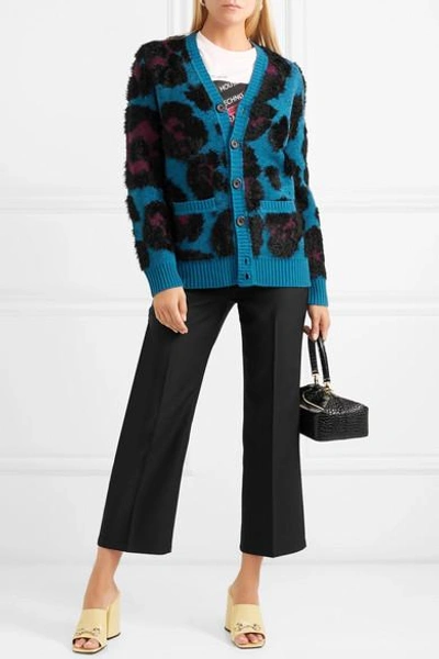 Shop Marc Jacobs Jacquard-knit Cardigan In Blue