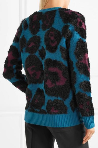 Shop Marc Jacobs Jacquard-knit Cardigan In Blue