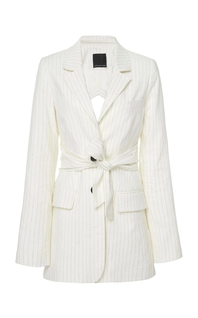 Shop Marissa Webb Porter Linen Blazer In White