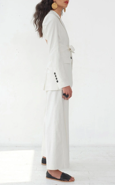 Shop Marissa Webb Porter Linen Blazer In White