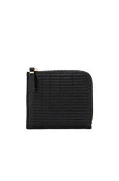 Shop Comme Des Garçons Comme Des Garcons Brick Line Zip Pouch Wallet In Black