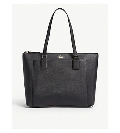 Shop Kate Spade Audrey Leather Shoulder Bag In Black
