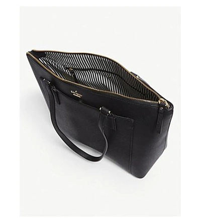 Shop Kate Spade Audrey Leather Shoulder Bag In Black