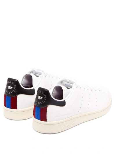 Stan smith grosgrain-trimmed faux leather sneakers top