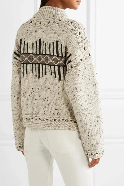 Shop Isabel Marant Elwyn Wool-blend Sweater In Ecru