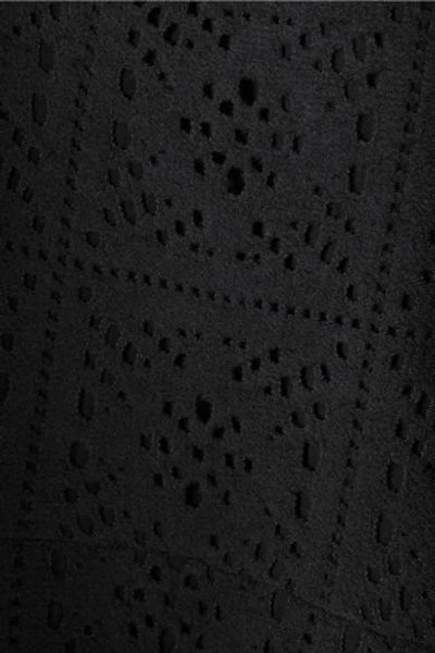 Shop See By Chloé Asymmetric Laser-cut Jersey Dress In Black