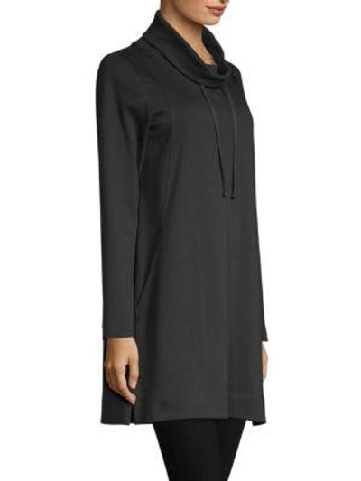 Shop Eileen Fisher Organic Cotton Tunic In Black