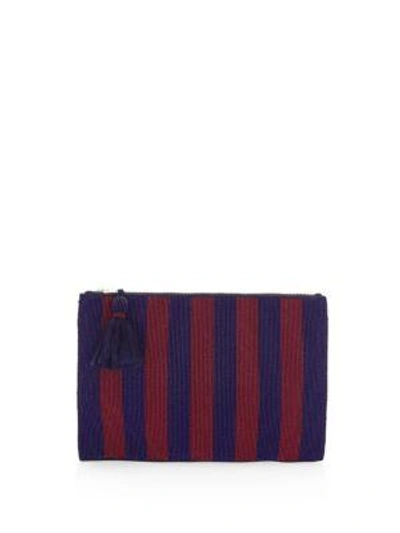 Shop Figue Soma Hand-beaded Wristlet Pouch In Midnight