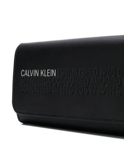 Shop Calvin Klein 205w39nyc Logo Chain Wallet In Black