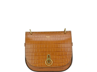 Shop Mulberry Amberley Satchel In Tobacco Brown