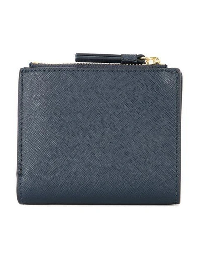 Shop Tory Burch Robinson Mini Wallet In Blue