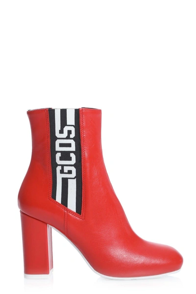 Shop Gcds Boots In Rosso