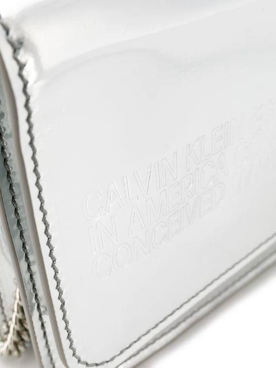 Shop Calvin Klein 205w39nyc Chain Wallet In 045 Silver