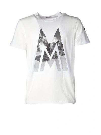 Shop Moncler T-shirt In White Cotton Jersey In Bianco