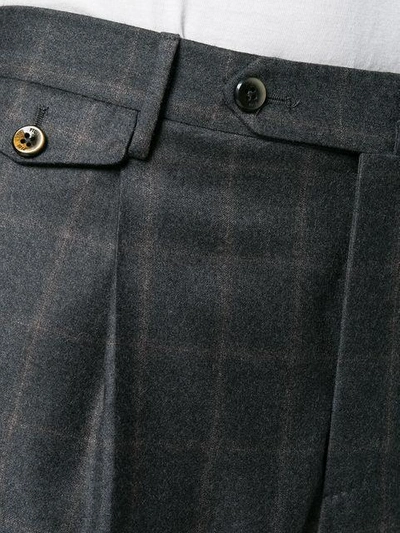 Shop Pt01 Checked Straight Trousers In Grey