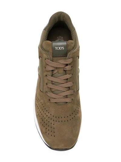 Tod's Perforated Lace In Green