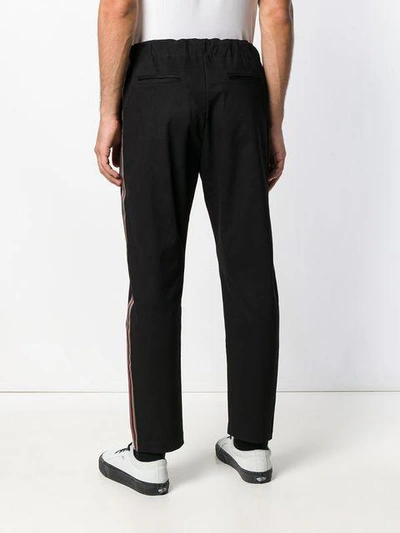 Shop The Silted Company Stripe Trim Trousers - Black