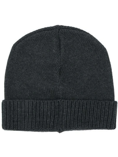 Shop Stone Island Shadow Project Ribbed Knit Beanie In Grey