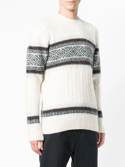 Shop Woolrich Intarsia In White