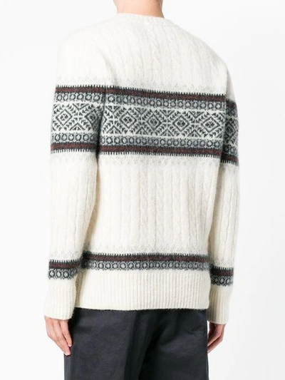 Shop Woolrich Intarsia In White