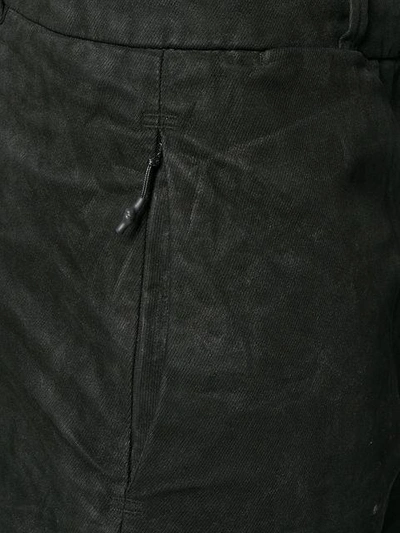 Shop 11 By Boris Bidjan Saberi Crinkled Straight Cut Trousers In Black