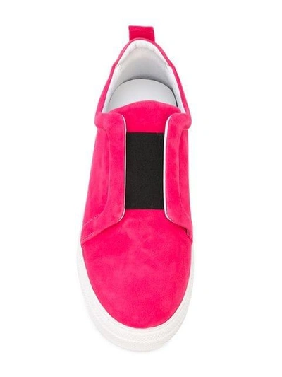 Shop Pierre Hardy Slider Sneakers - Pink