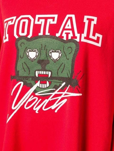 Undercover Total Youth Oversized Sweatshirt In Red