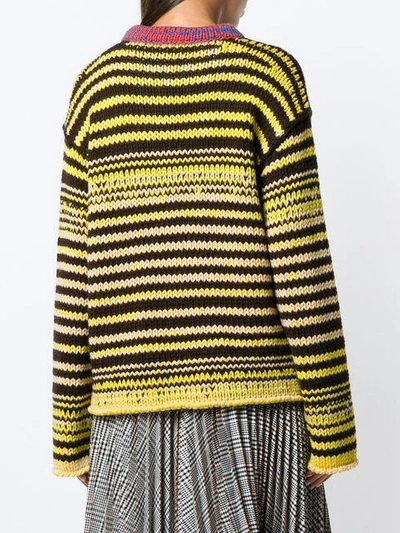 Shop Calvin Klein 205w39nyc Television Knit Jumper In Brown