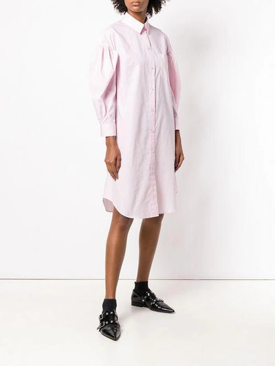 Shop Simone Rocha Pinstriped Shirt Dress - White