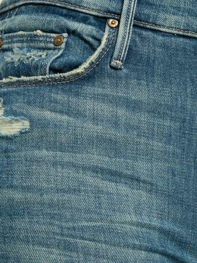 Shop Mother Skinny Distressed Jeans - Blue