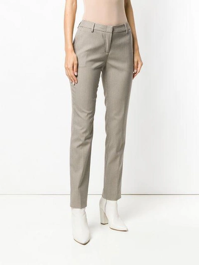 Shop Tonello Tapered Houndstooth Patterned Trousers - Neutrals