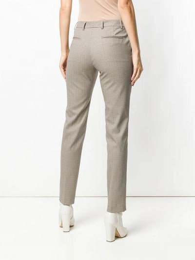 Shop Tonello Tapered Houndstooth Patterned Trousers - Neutrals