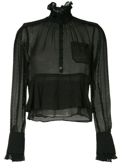 frilled loose blouse 