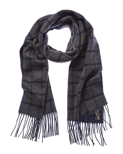Shop Canali Cashmere Scarf In Grey