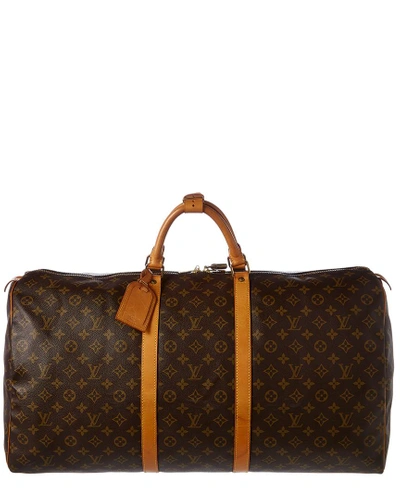 Shop Pre-owned Louis Vuitton Monogram Canvas Keepall 60 Bandouliere In Nocolor