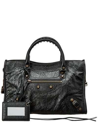Shop Balenciaga Classic City Small Leather Shoulder Bag In Black