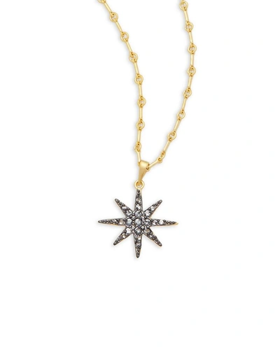 Shop Freida Rothman Classic Cz & 14k Over Silver Starburst Necklace In Nocolor